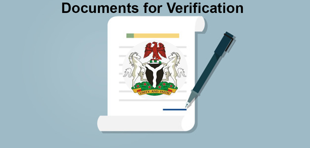Documents for Verification
